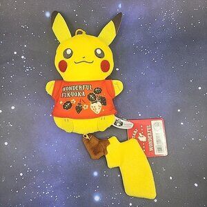 Pokemon Gotouchi Poketabi Pikachu Plush Keychain 2016 Wonderful Fukuoka Japan
